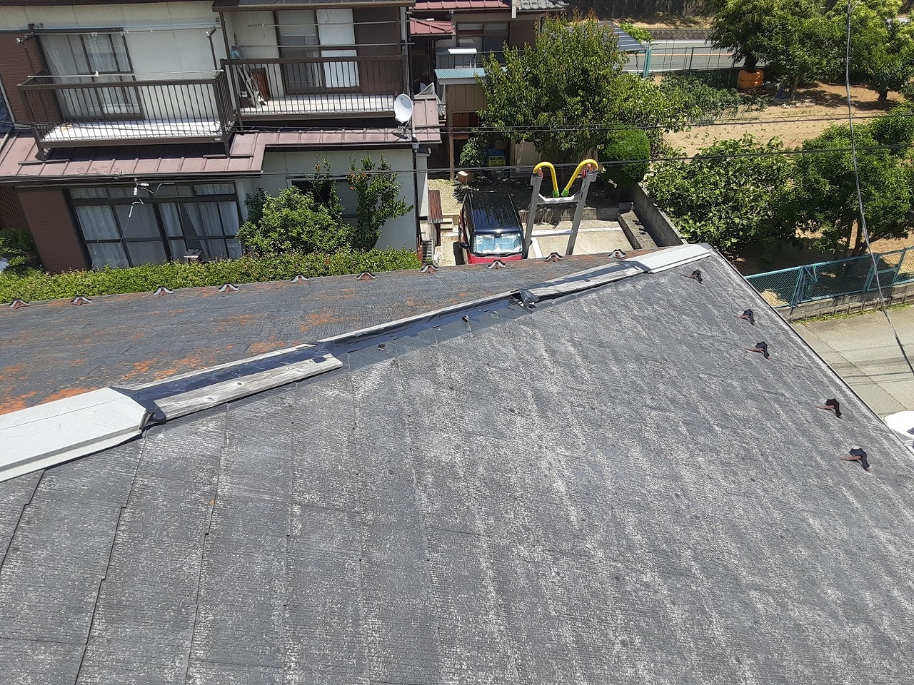 富士川町棟板金破損